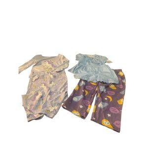 Rampage & Carters Girls Pajama Sets (2) Sz 3-4T New